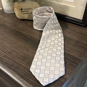 Donald J. Trump Signature Collection Yellow & Blue Square Pattern Silk Neck Tie